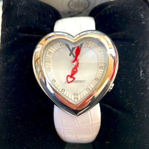 Rare: Chronotech Love Prism Heart Crystal Stainless Steel Watch